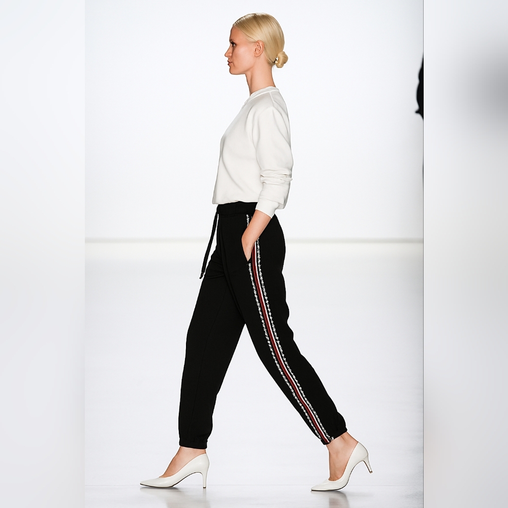 Gucci Crystal Trousers Technical Jersey jogger Pants Black Sz XS